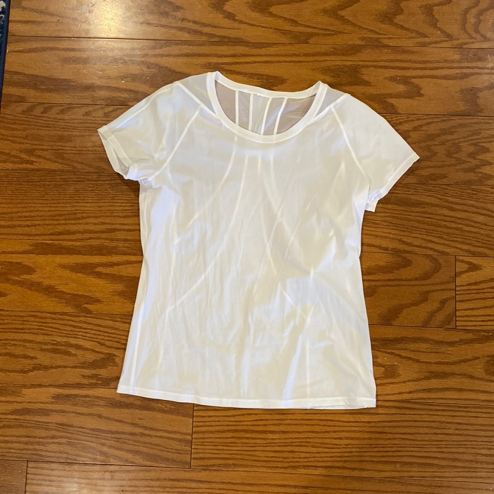 White LULULEMON top